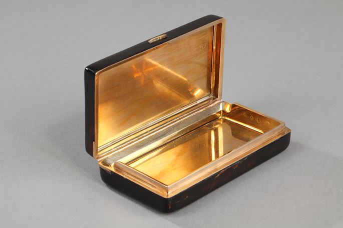 Gold-Lined, Tortoiseshell Micromosaic Snuff Box | MasterArt